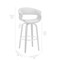Armen Living Julyssa 30" Bar Height Swivel Brown Faux Leather and Walnut Wood Bar Stool LCJSBAWABR30 - alternate 5